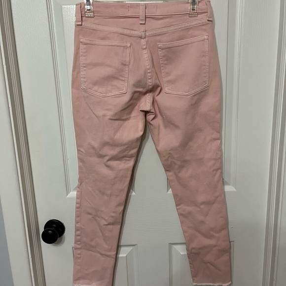 Veronica Beard Debbie Skinny Jean pink button fly size 27 stretchy - Picture 7 of 8